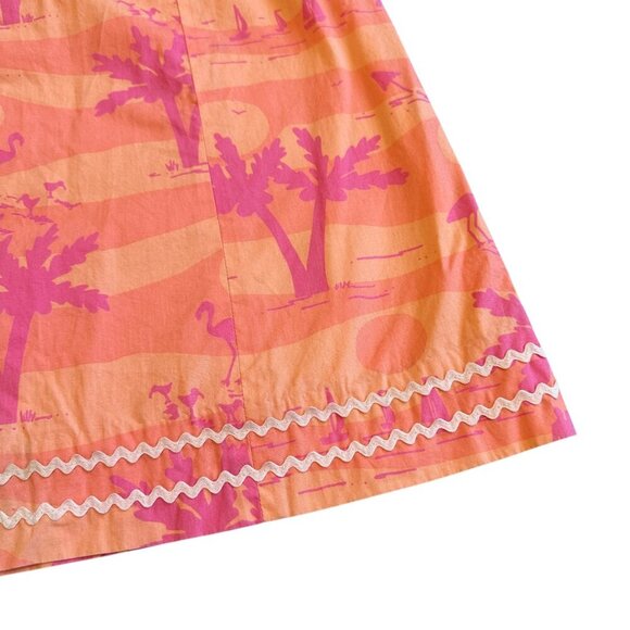 Lilly Pulitzer Strapless Palm Tree Sunset Beach Dress 100% Cotton Size 2 Women's - Picture 3 of 10